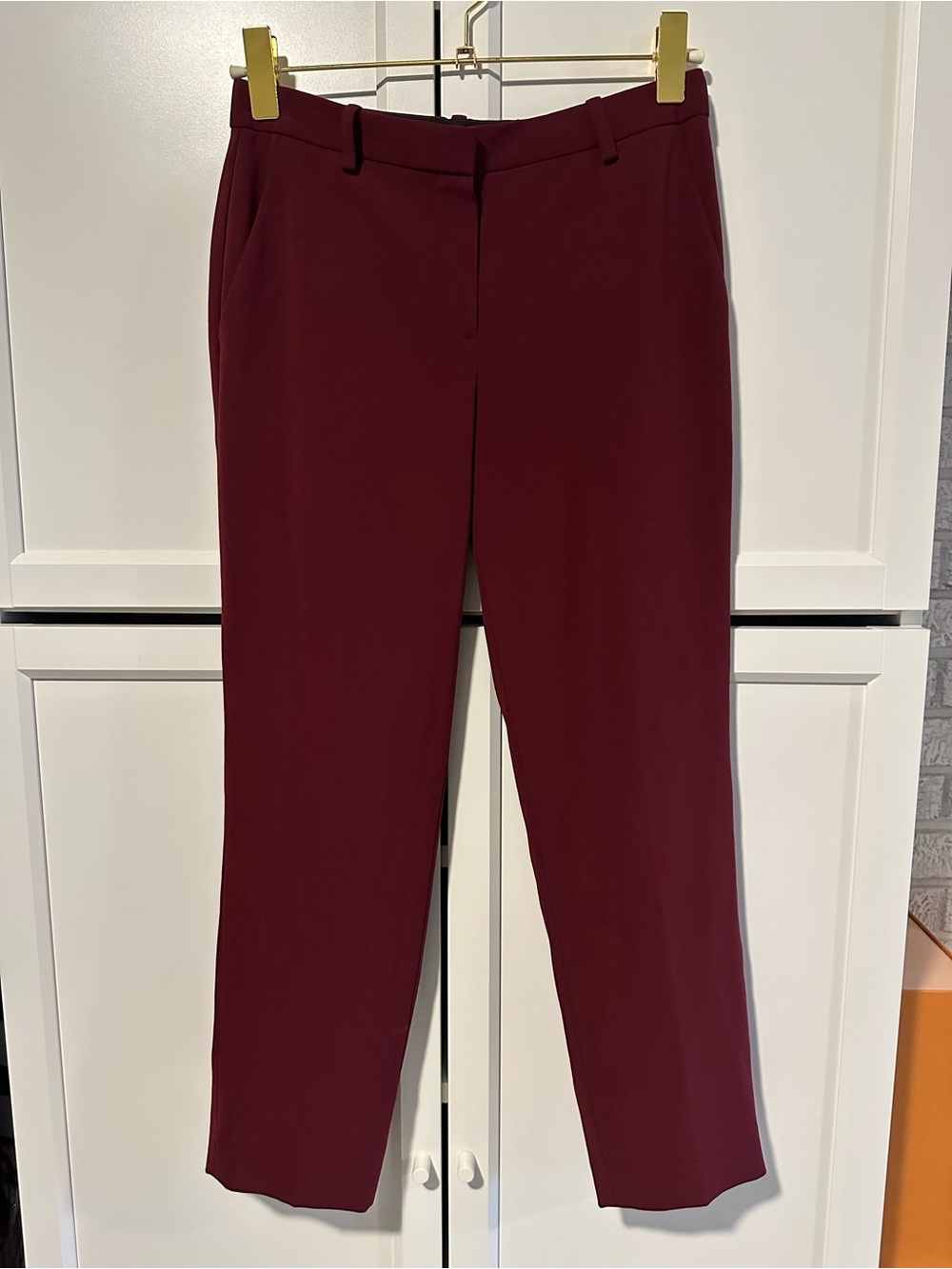 Theory Women's Burgundy Tailored Trousers
